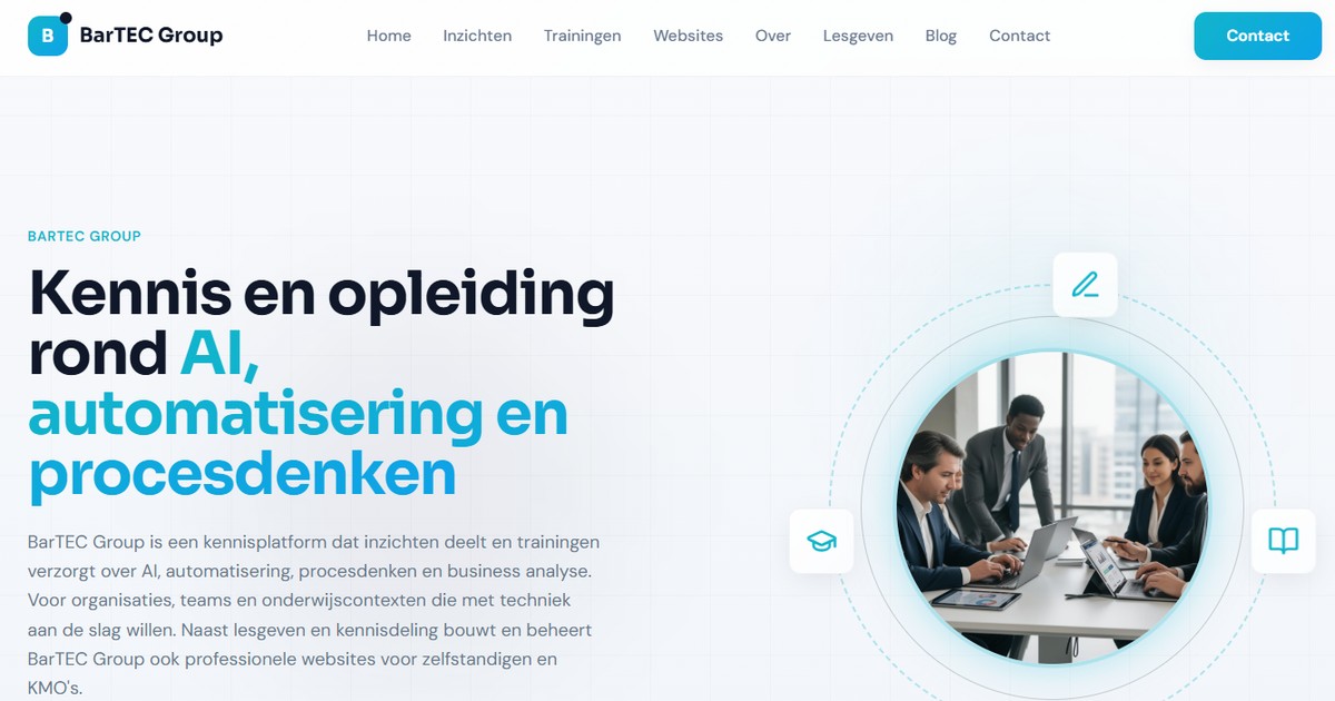 Screenshot van bartecgroup.be