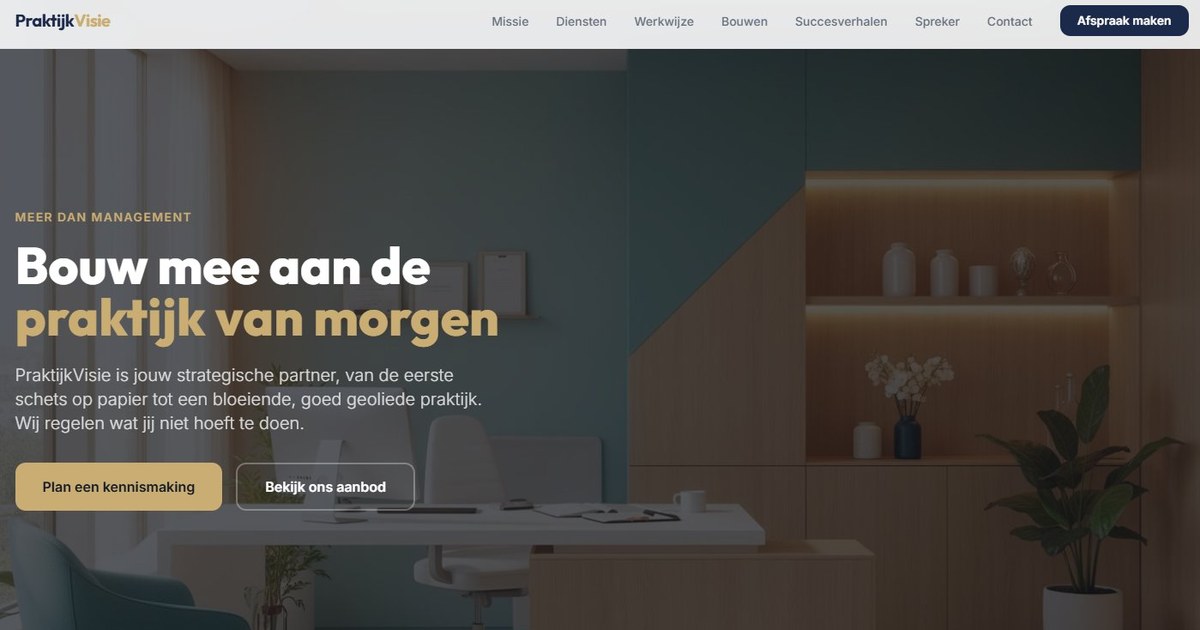 Screenshot van praktijkvisie.be