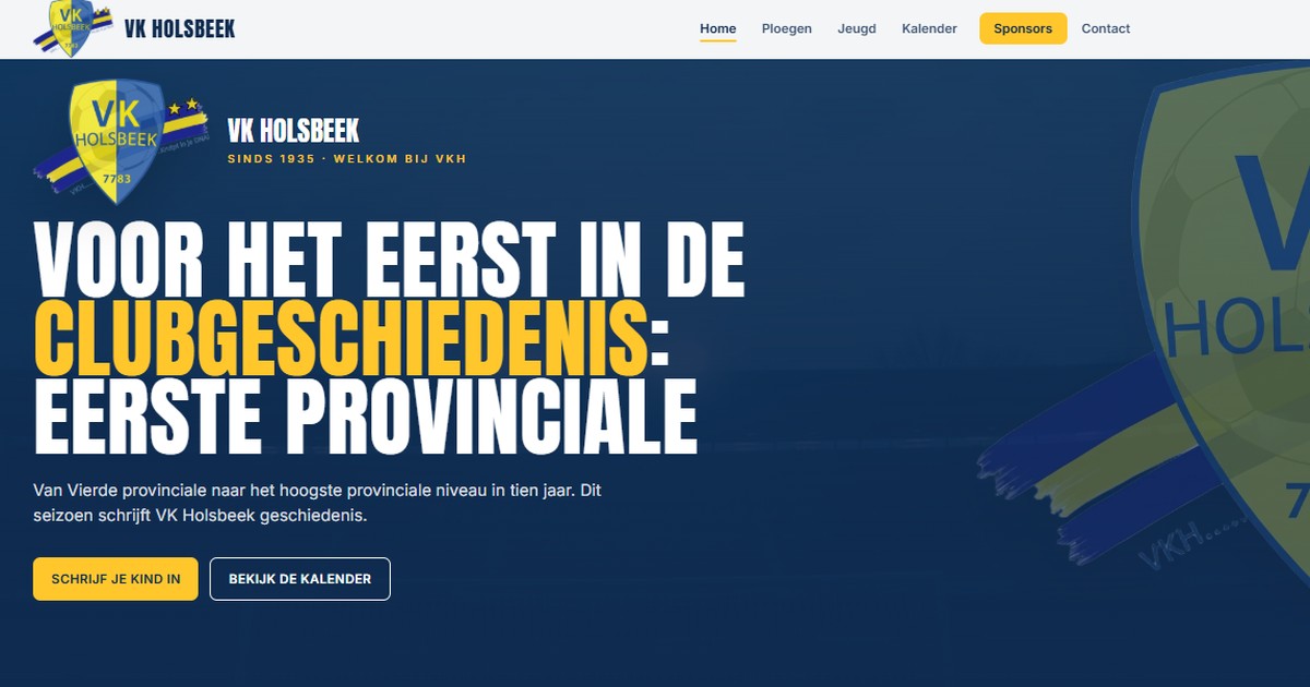 Screenshot van vkholsbeek.be